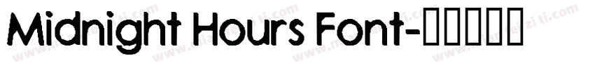 Midnight Hours Font字体转换